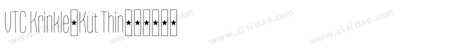 VTC Krinkle-Kut Thin字体转换
